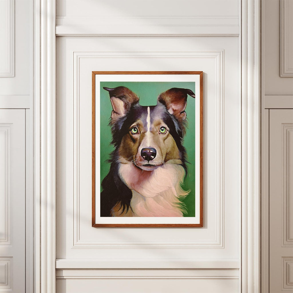 Border Collie Green Painted Series image 3