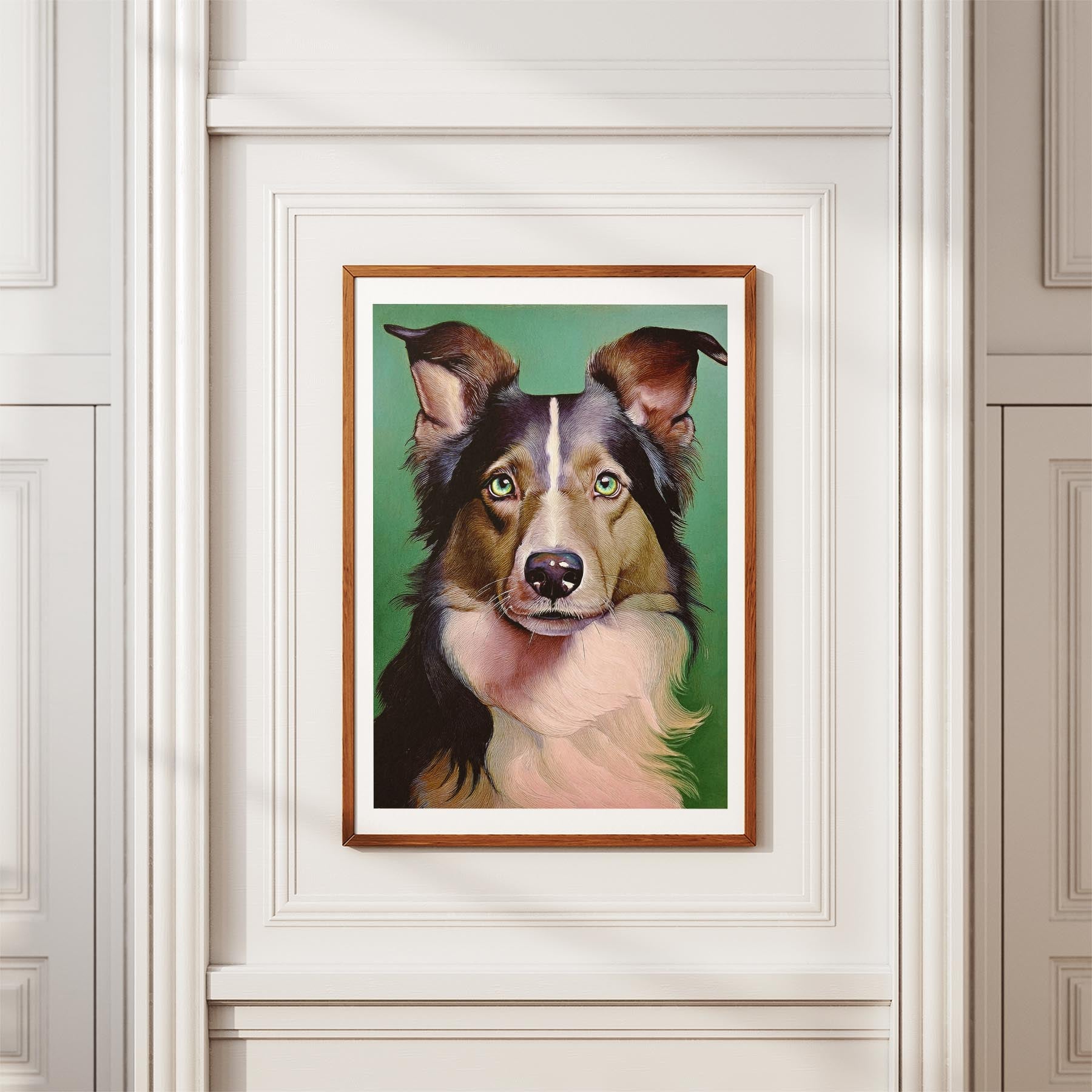 Border Collie Green Painted Series image 3