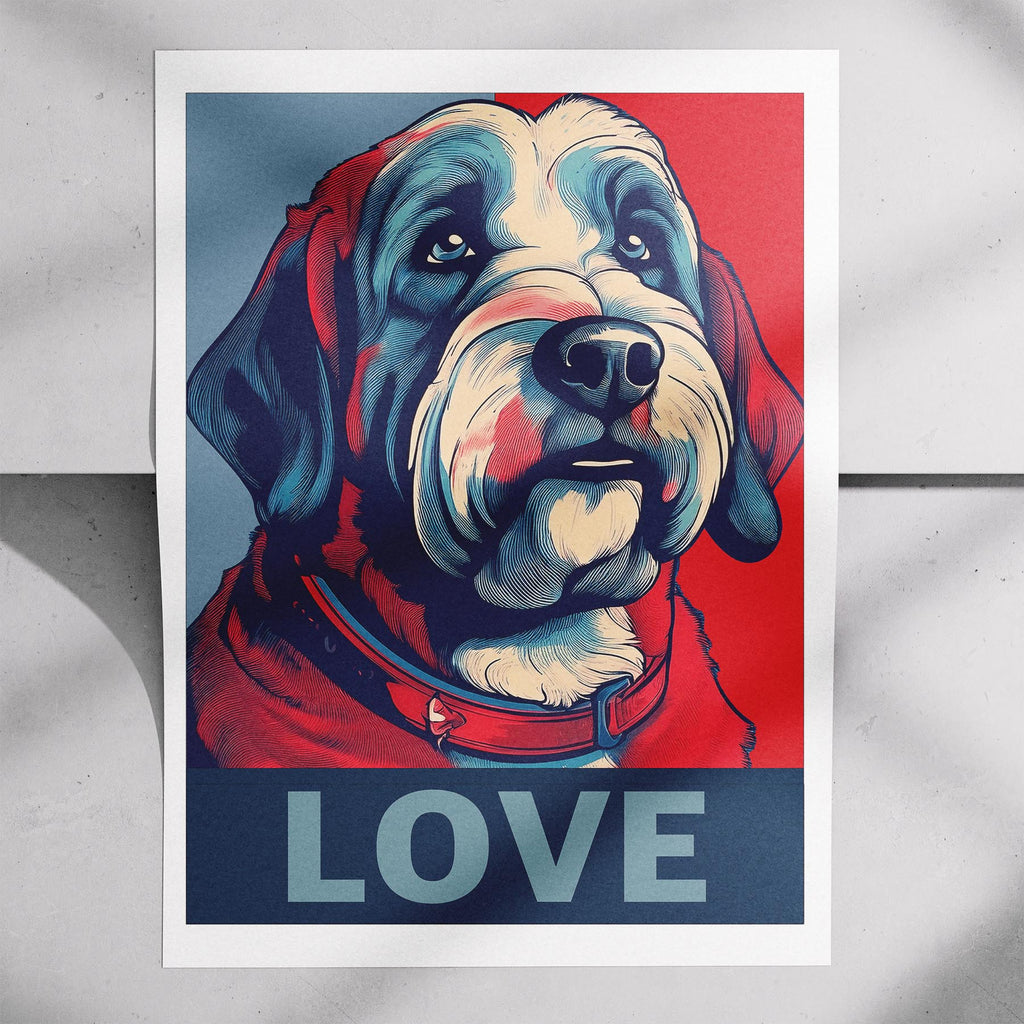 Old English Sheepdog LOVE Series Inspired by the Obama Poster image 7