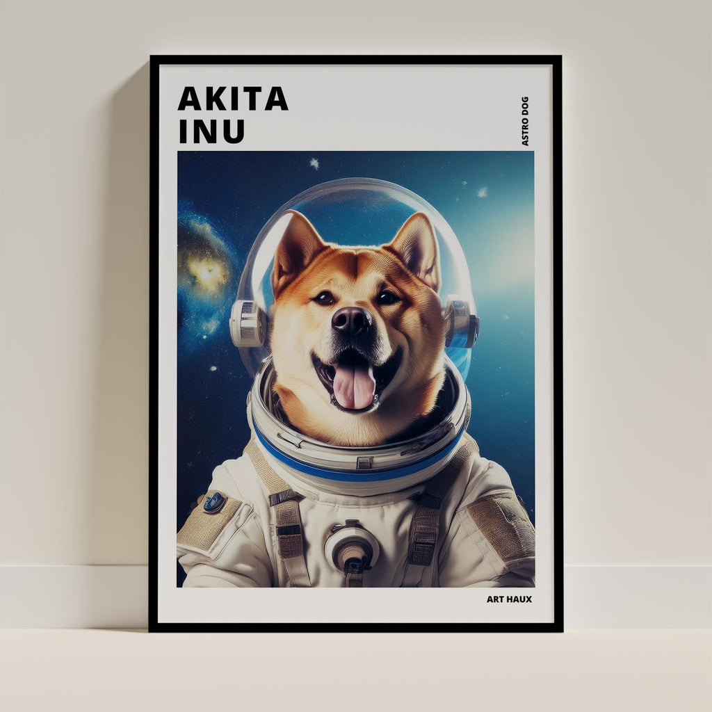 Akita Inu Astronaut Dog Series with Text Astro Dog image 0
