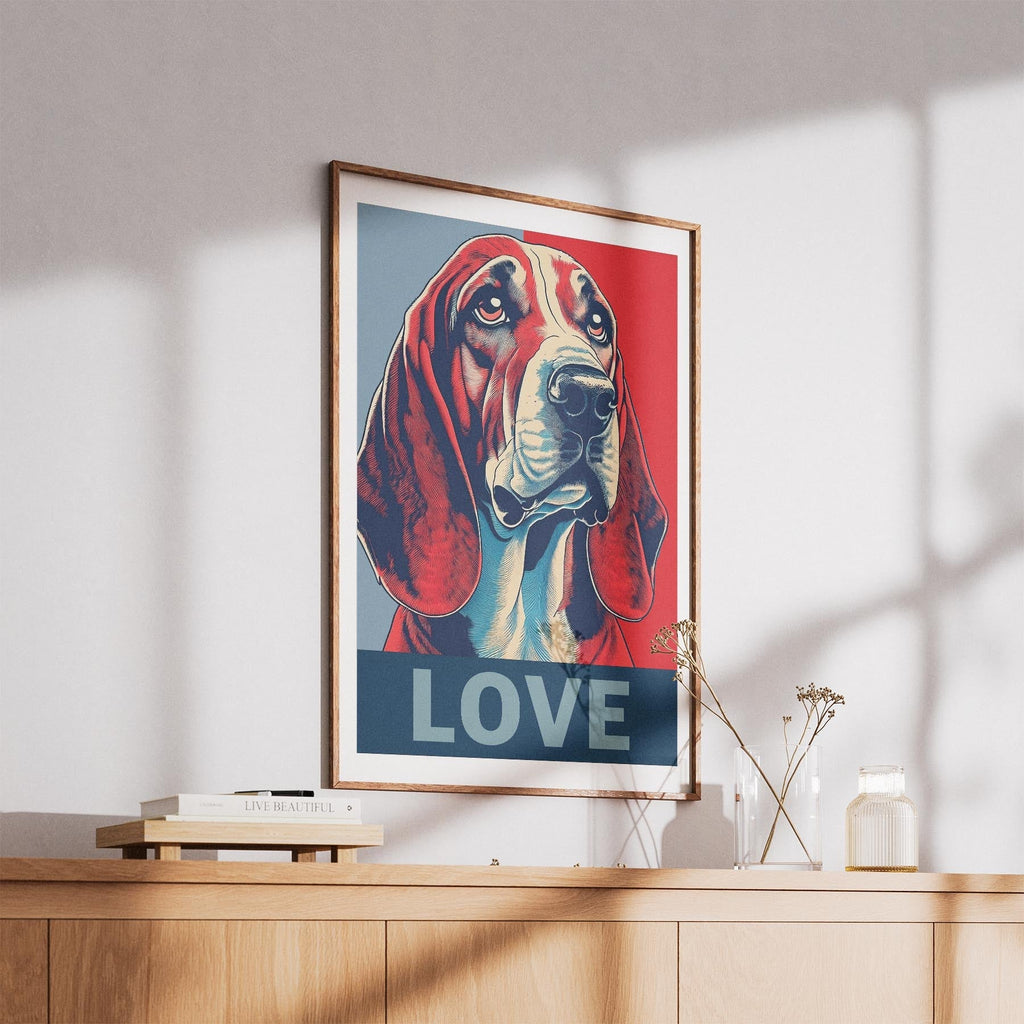 Basset Hound LOVE Series Inspired by the Obama Poster image 5