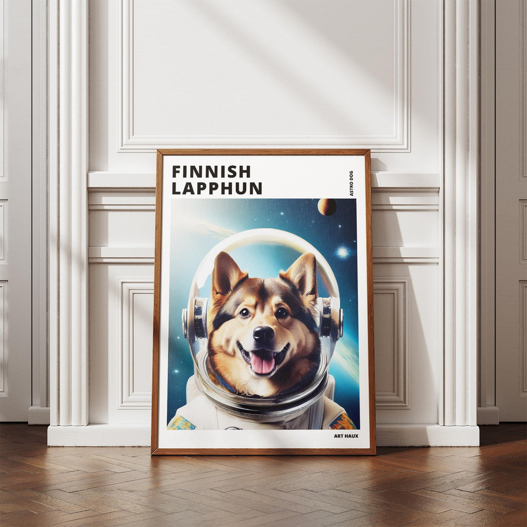 Finnish Lapphund Astronaut Dog Series with Text Astro Dog image 4