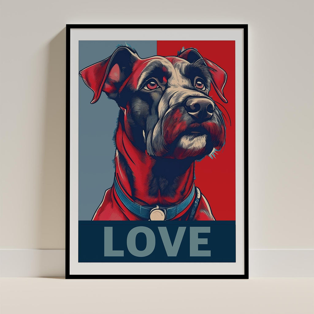 Black Russian Terrier LOVE Series Inspired by the Obama Poster image 0