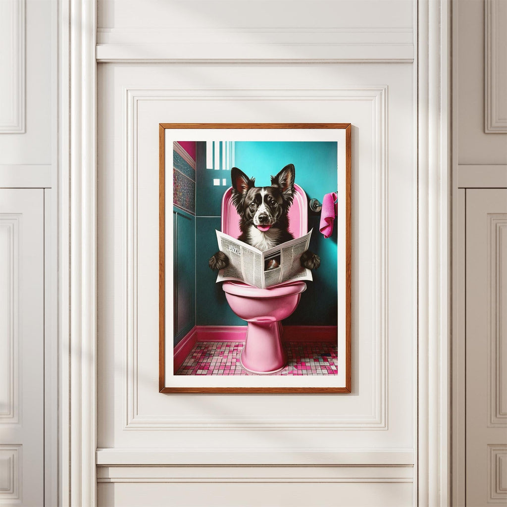 Chinese Crested Toilet Dogs PInk and Turquise image 3