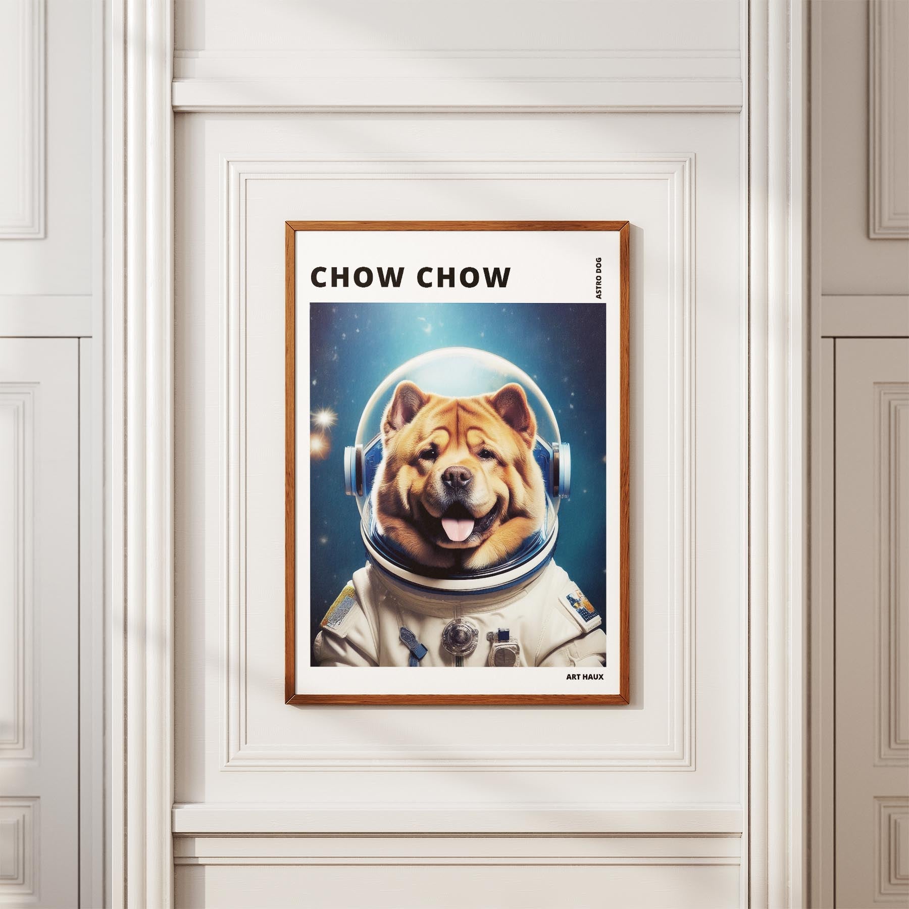 Chow Chow Astronaut Dog Series with Text Astro Dog image 3
