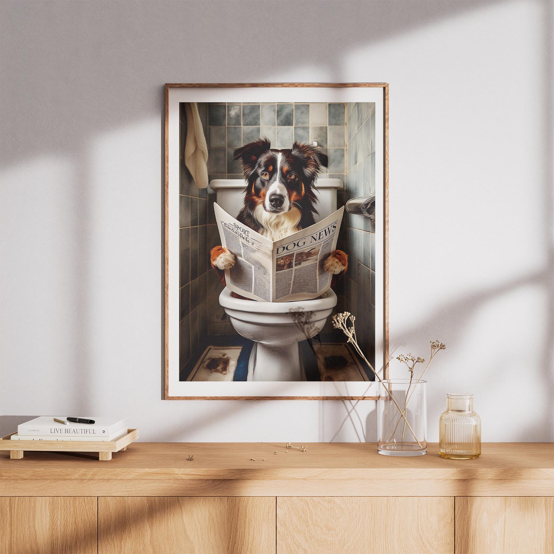 Border Collie Toilet Humour Dog Series image 8