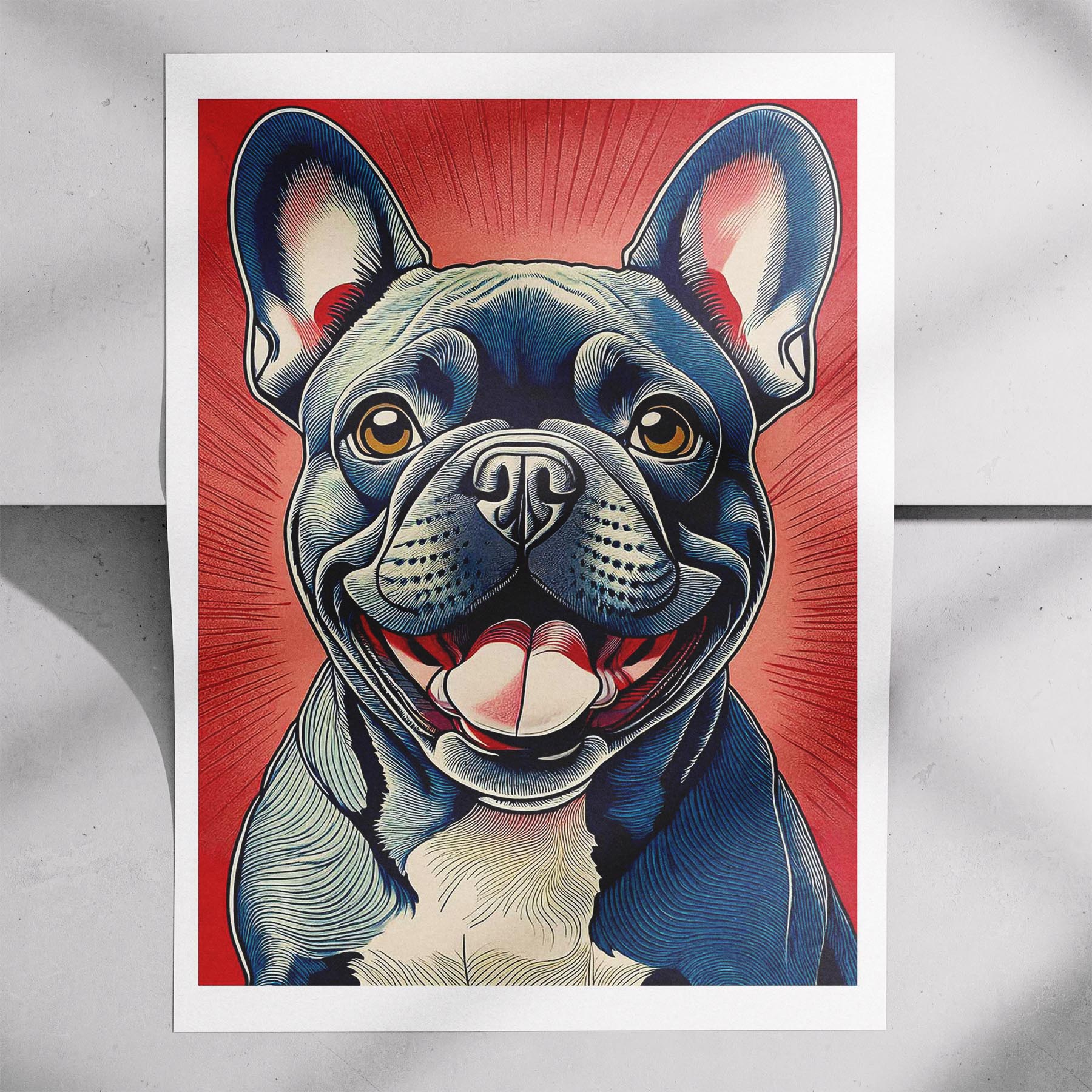 French Bulldog Hokusai Japanese Inspired Dog Series image 7