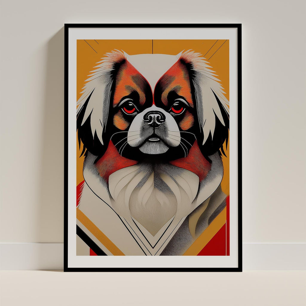 Pekingese Geometric Orange Series image 0