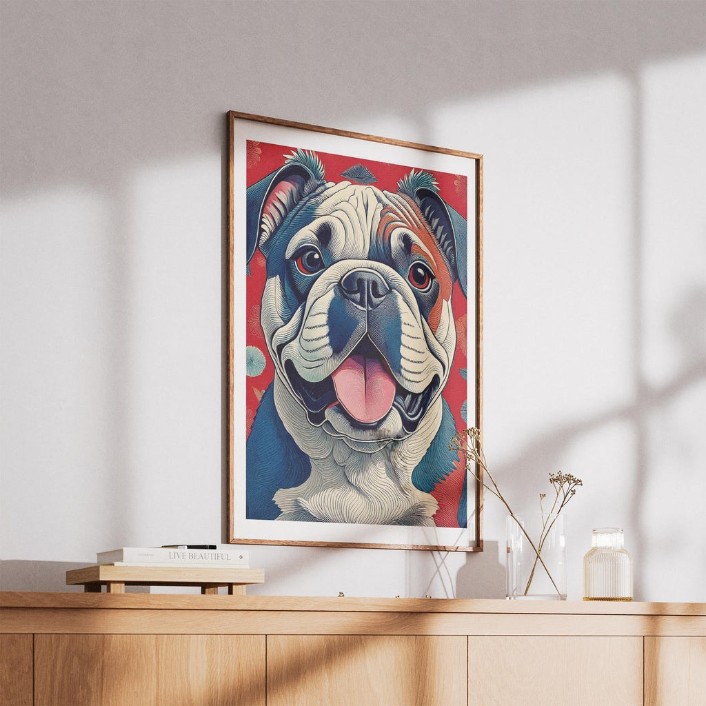 Bulldog Hokusai Japanese Inspired Dog Series image 5