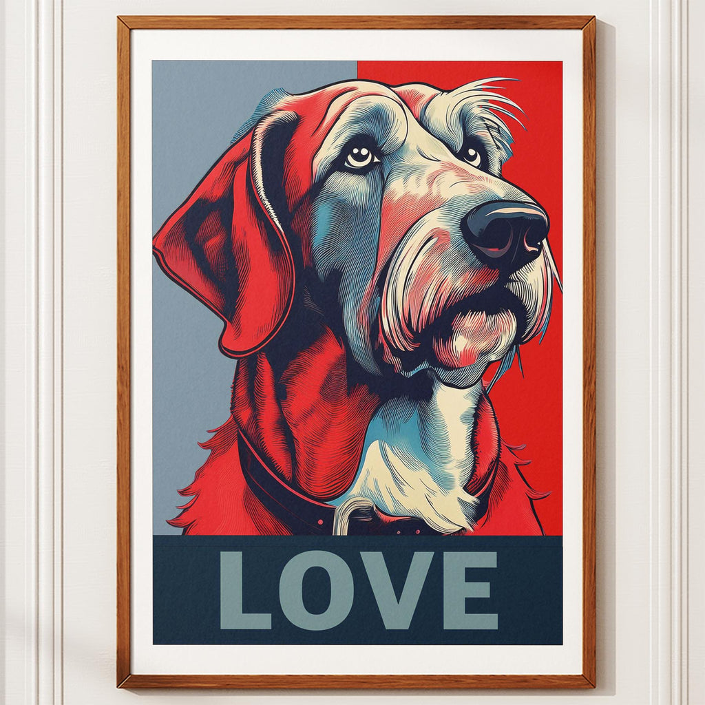 Irish Wolfhound LOVE Series Inspired by the Obama Poster image 10