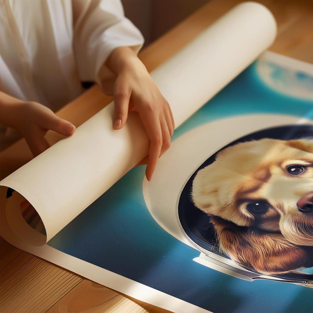 Poodle Astronaut Dog Series with Text Astro Dog image 1