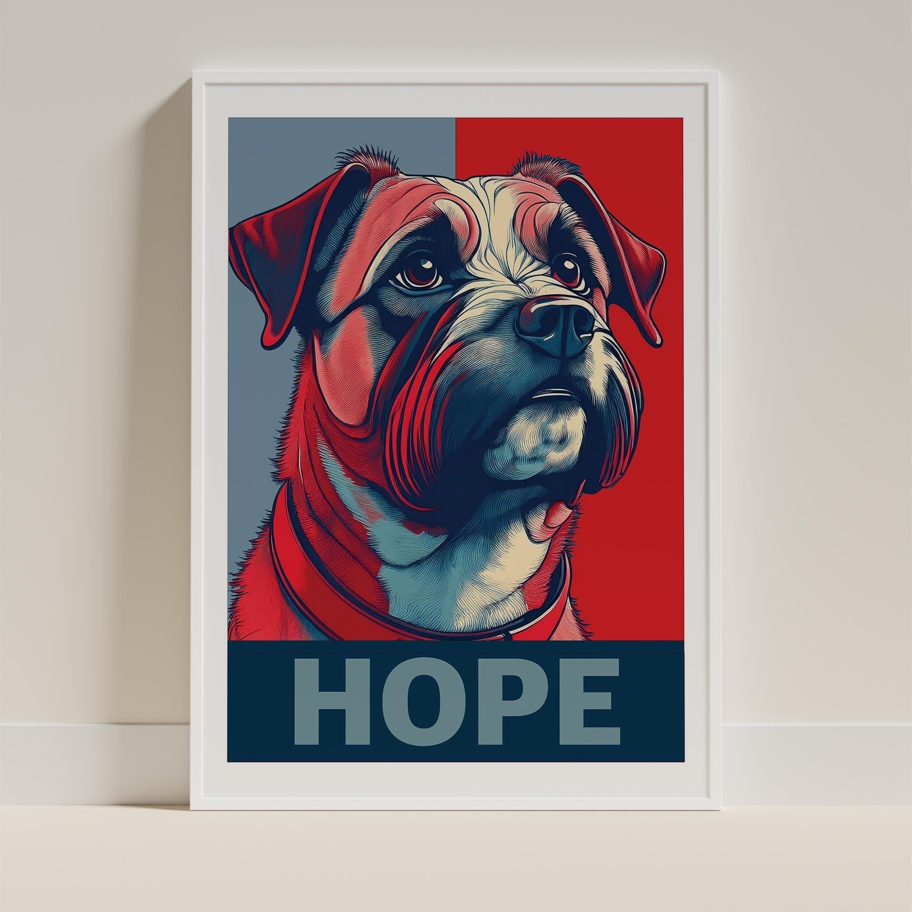 Border Terrier HOPE Series Inspired by the Obama Poster image 9