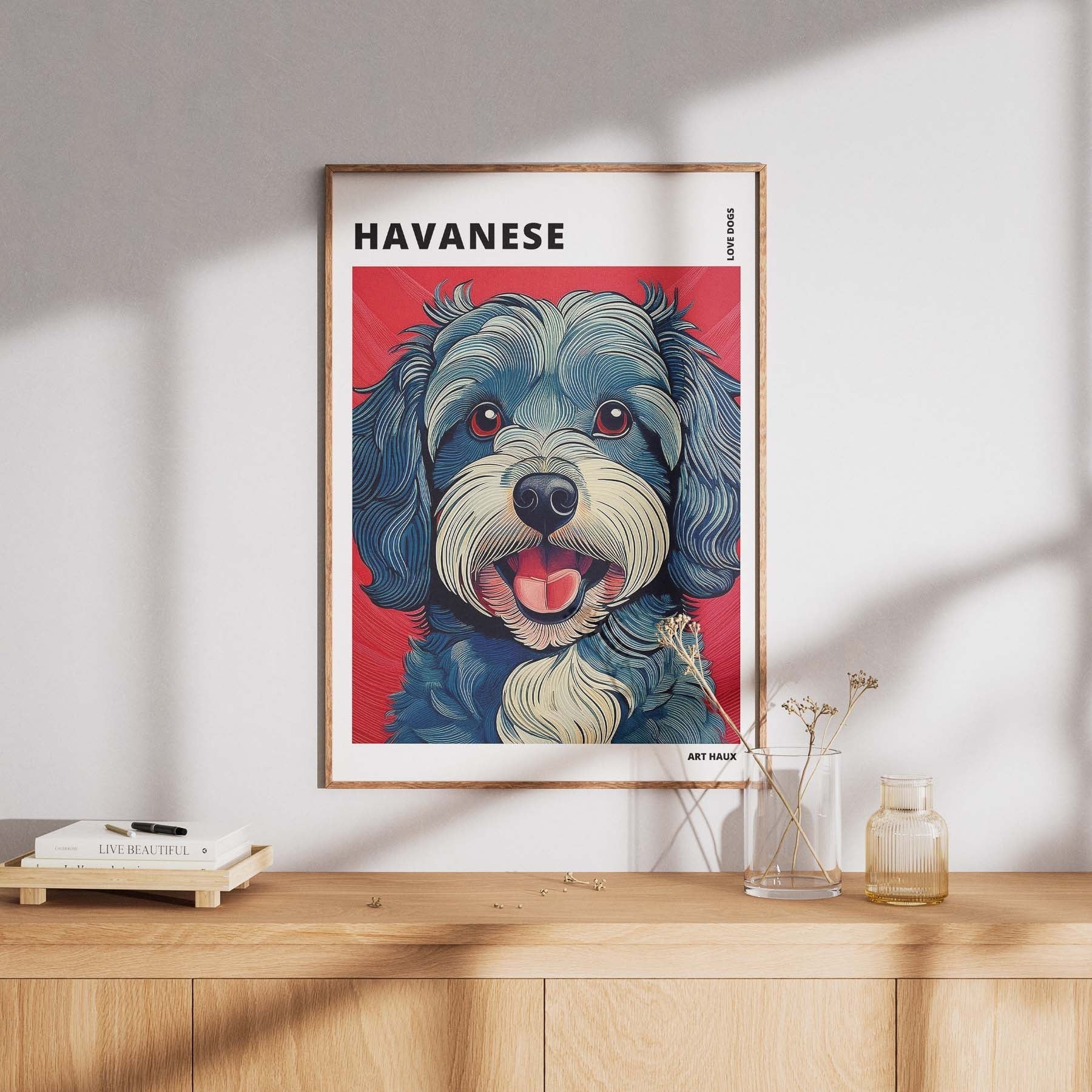 Havanese Hokusai Japanese Inspired Dog Series with Text image 7