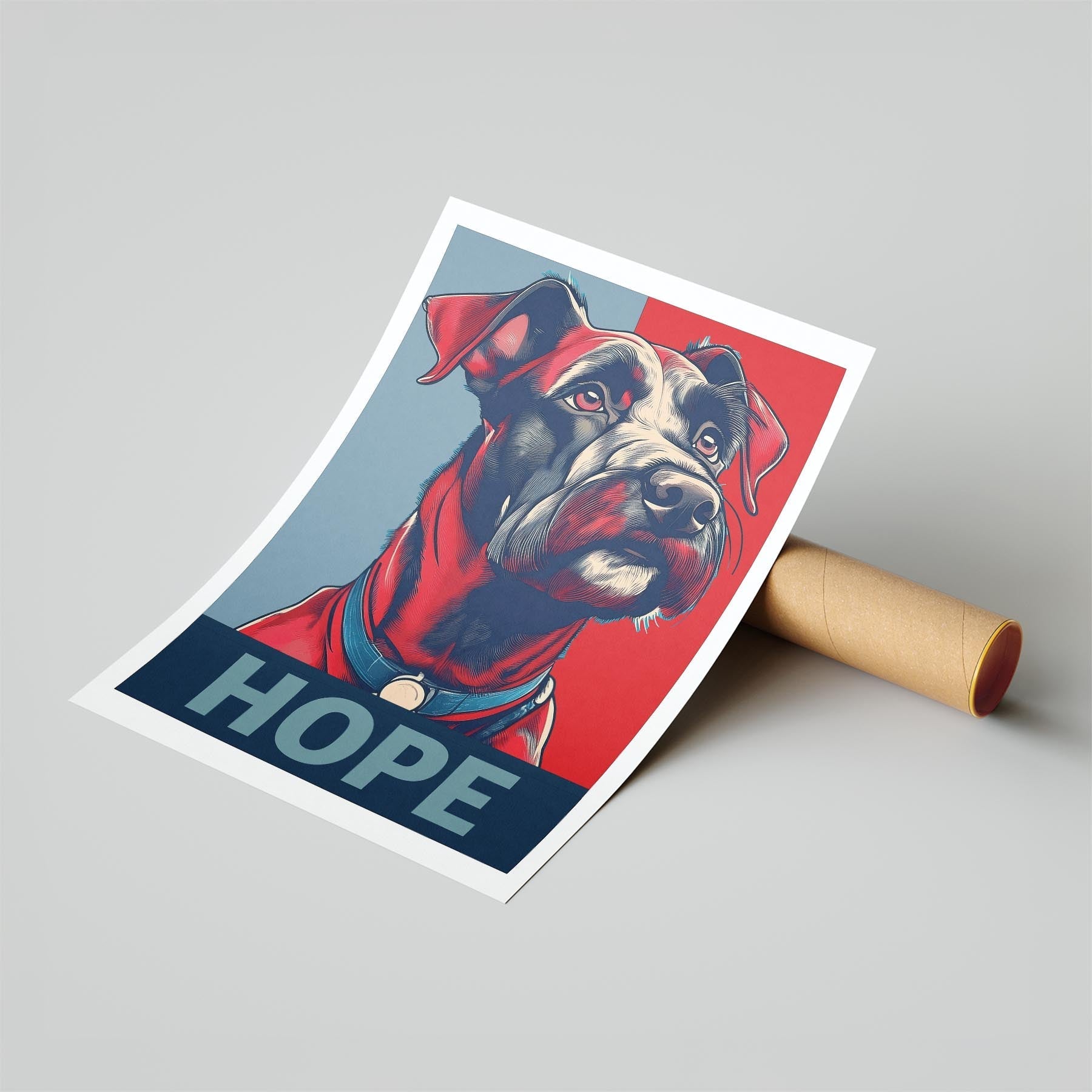 Black Russian Terrier HOPE Series Inspired by the Obama Poster image 6