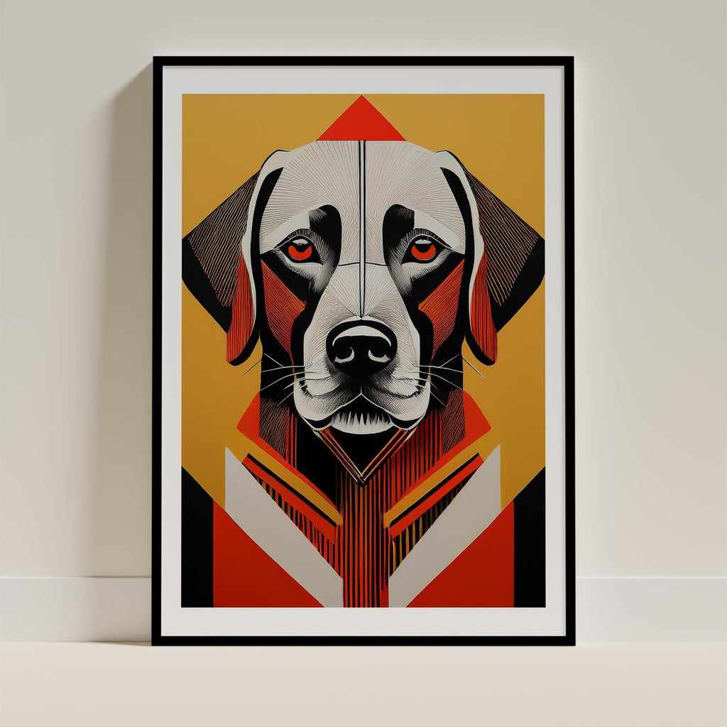 Labrador Retriever Geometric Orange Series image 0