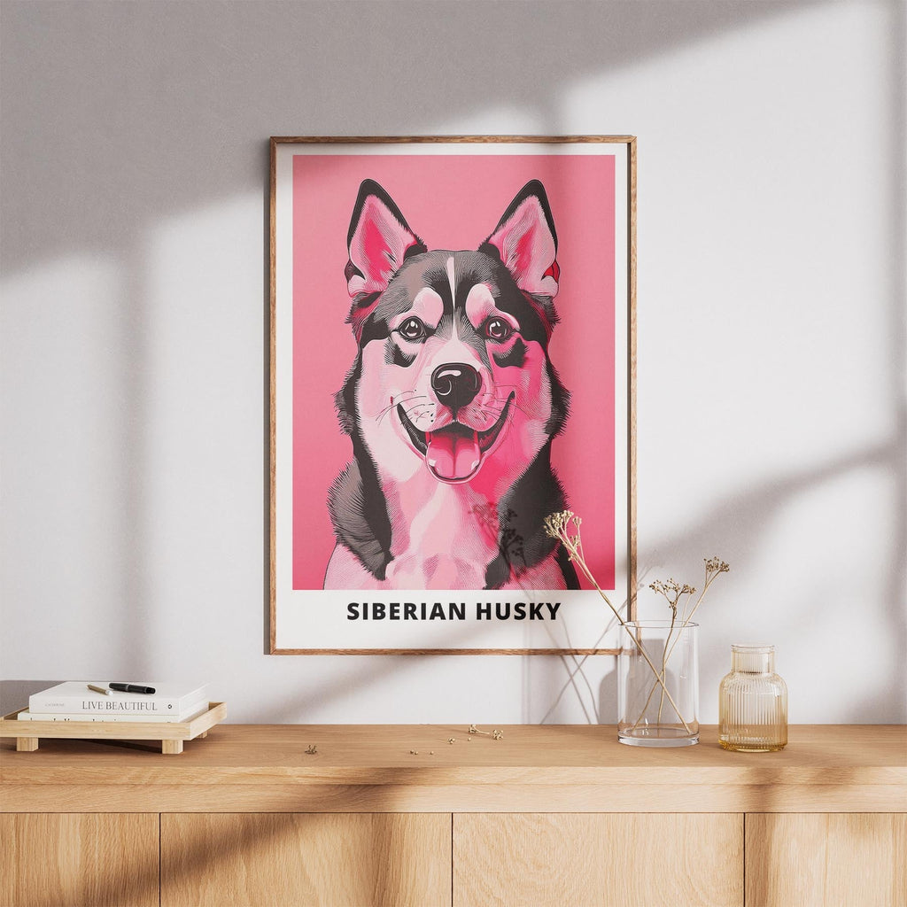 Siberian Husky Pink and Black Dog Series 1 image 8