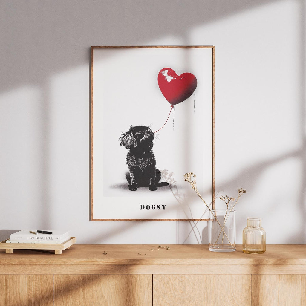 Japanese Chin DOGSY Series inspired by the Art of Banksy with text Dogsy image 8