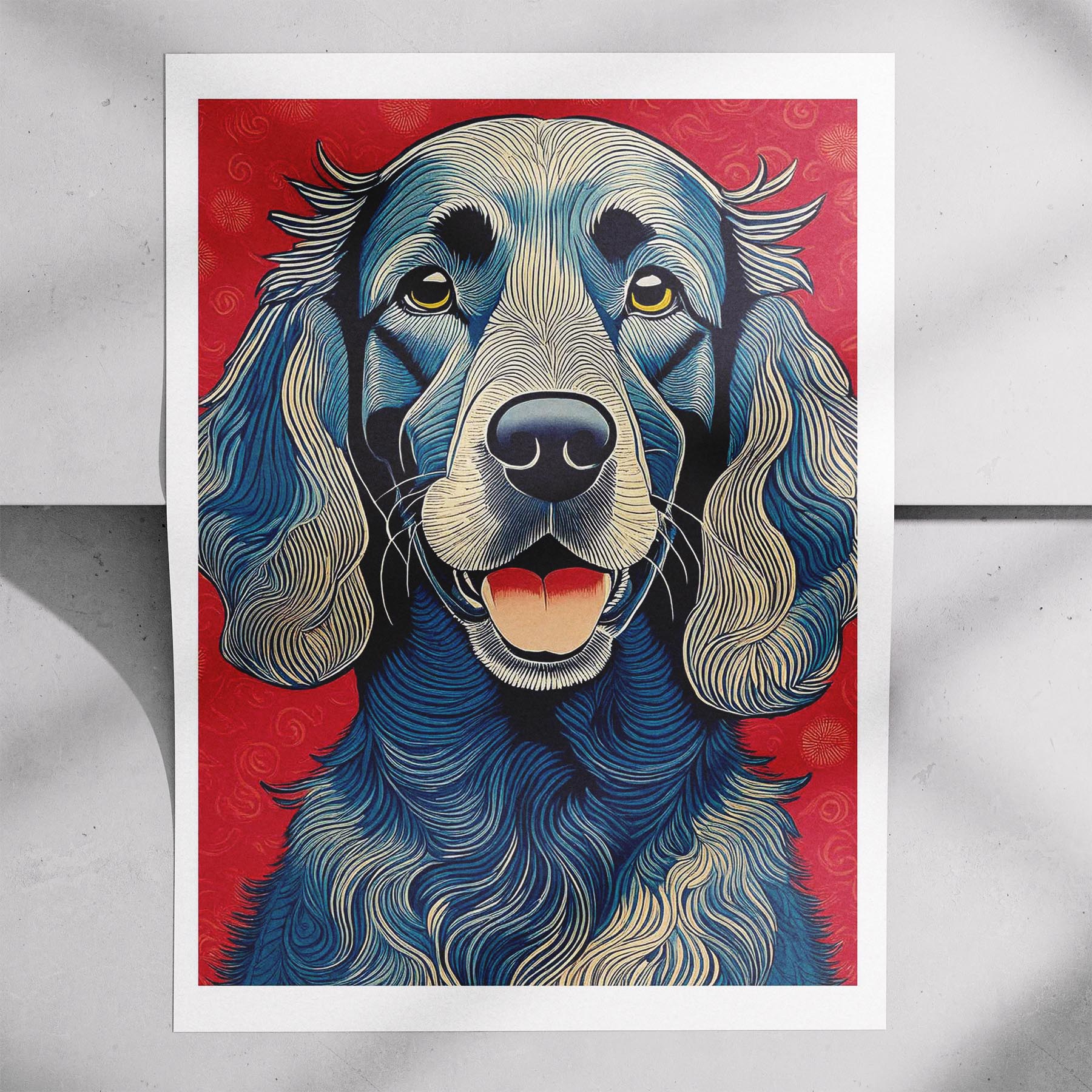 Irish Setter Hokusai Japanese Inspired Dog Series image 7