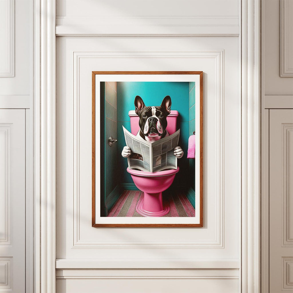 Bullmastiff Toilet Dogs PInk and Turquise image 3