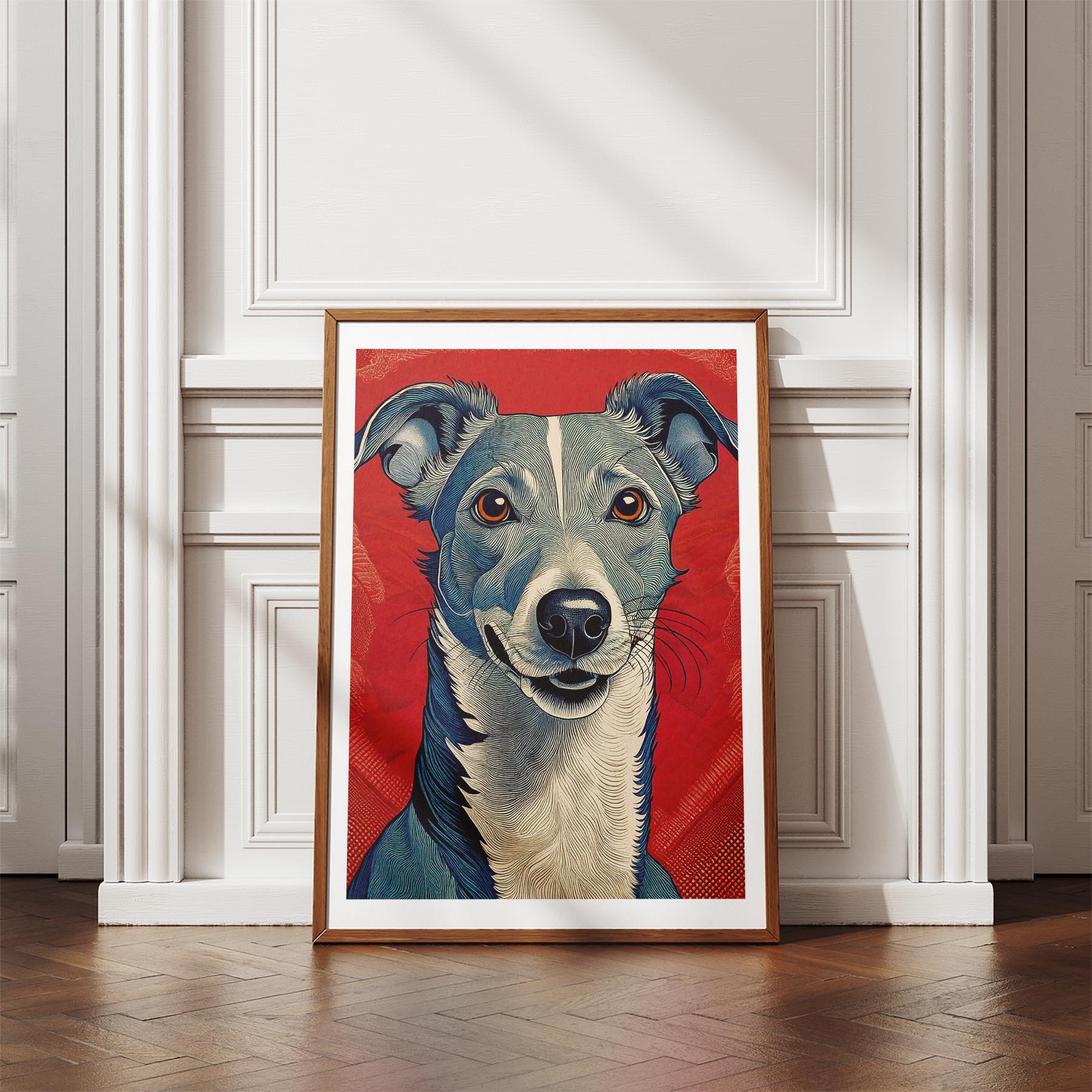 Whippet Hokusai Japanese Inspired Dog Series 1 image 4