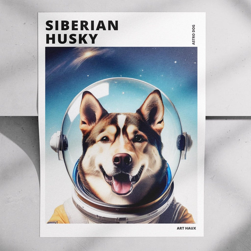 Siberian Husky Astronaut Dog Series with Text Astro Dog image 7
