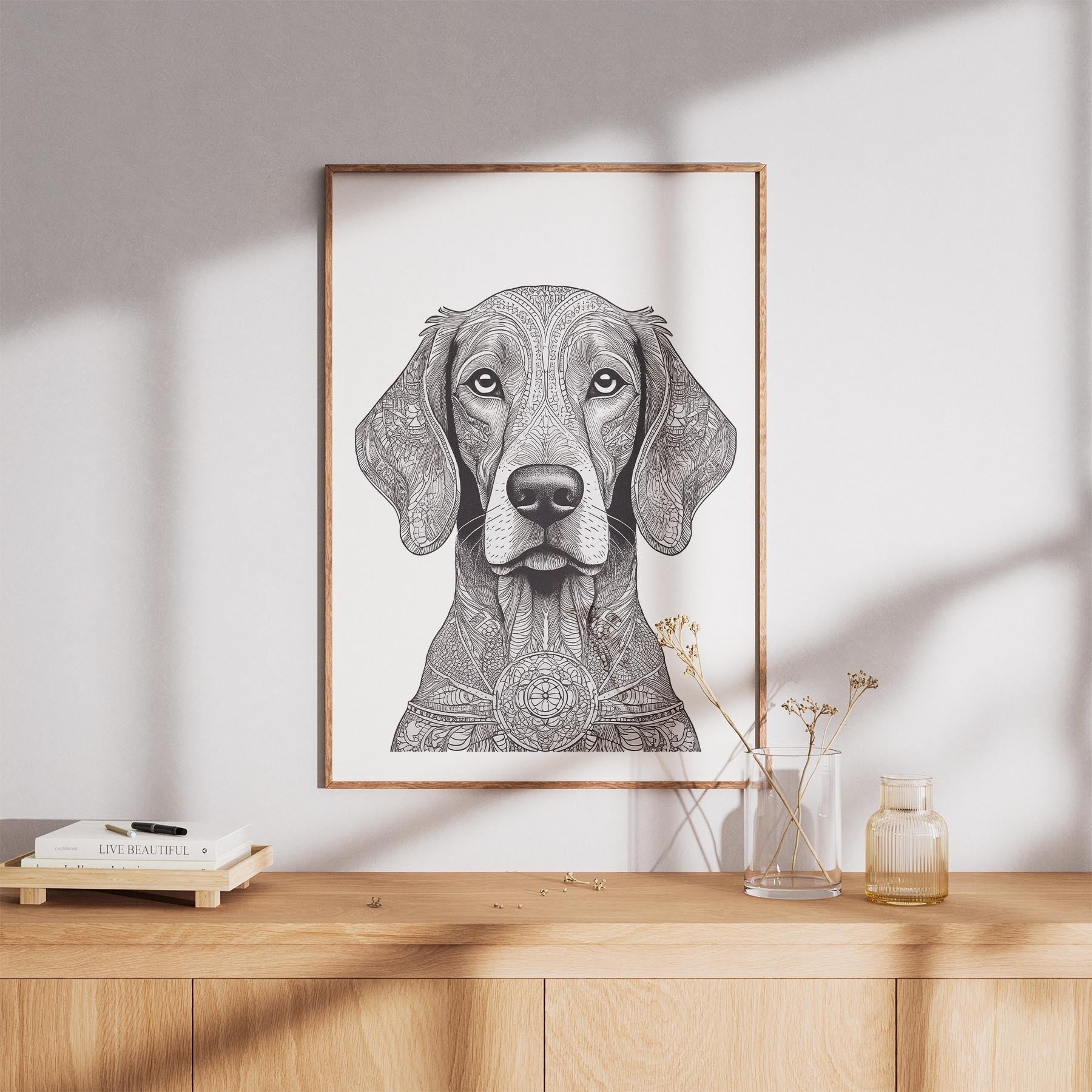 Irish Setter Mandala Black and White Dog Series image 8