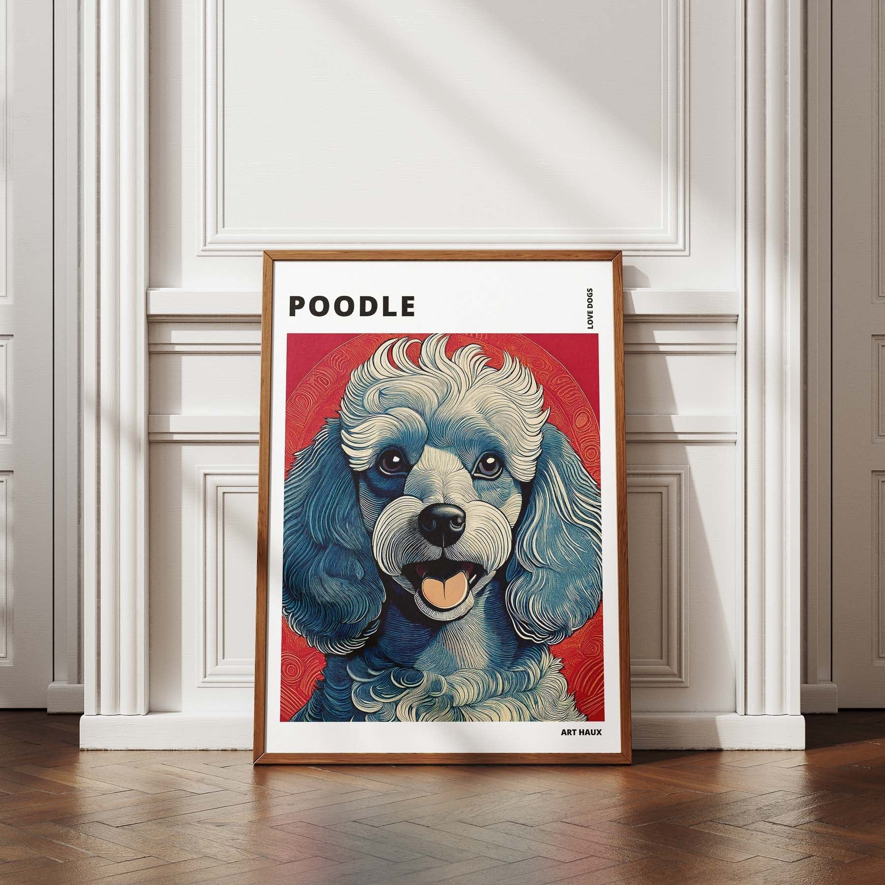 Poodle Hokusai Japanese Inspired Dog Series with Text image 4