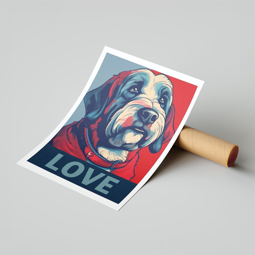 Old English Sheepdog LOVE Series Inspired by the Obama Poster image 6