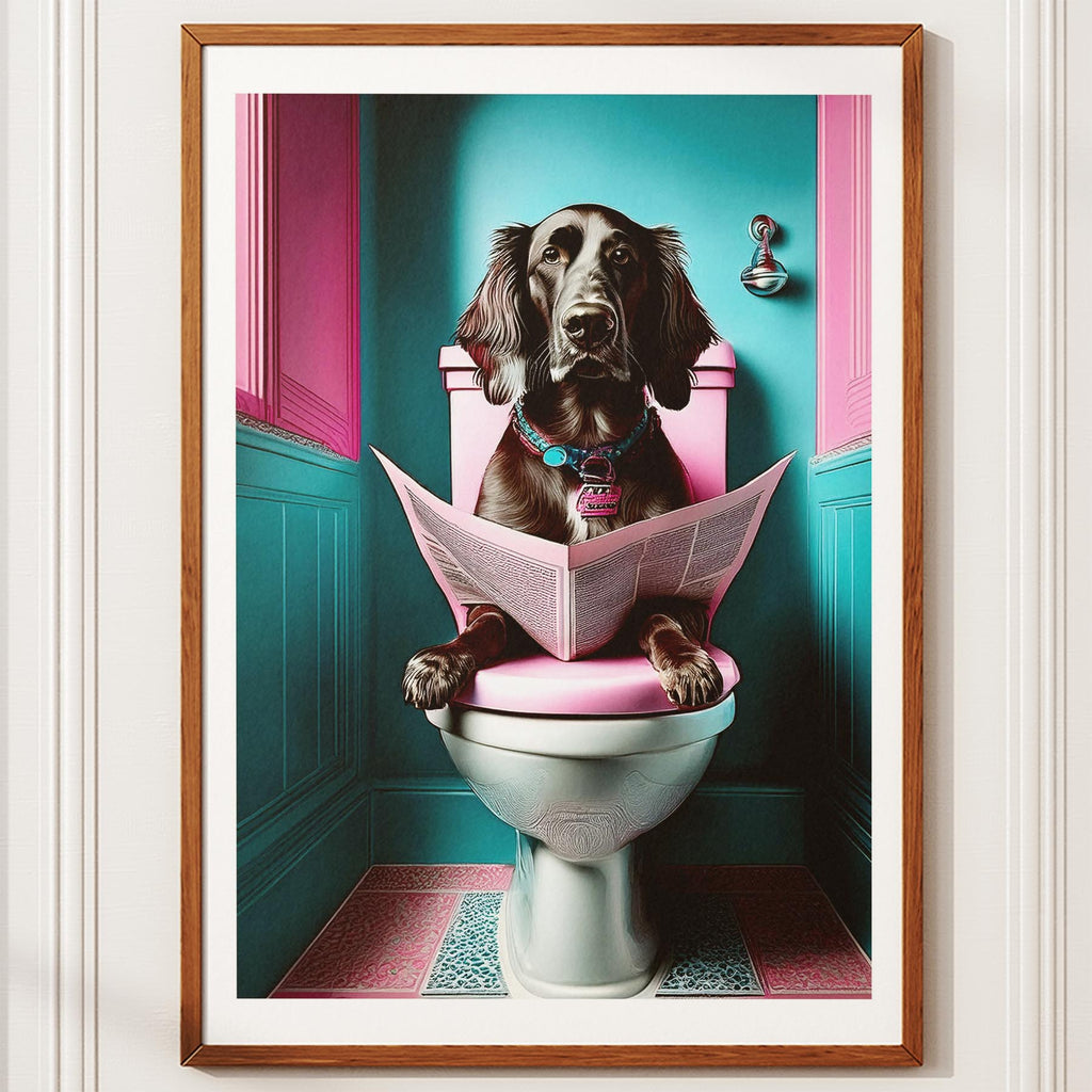 Irish Setter Toilet Dogs PInk and Turquise image 10
