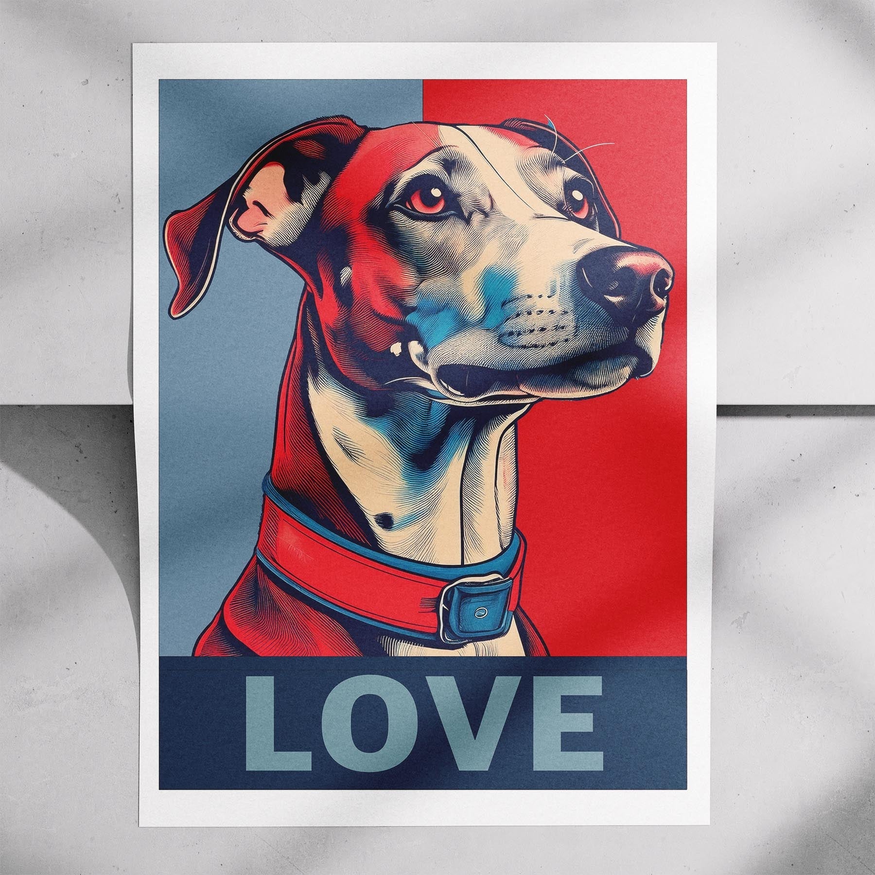 Whippet LOVE Series Inspired by the Obama Poster image 7