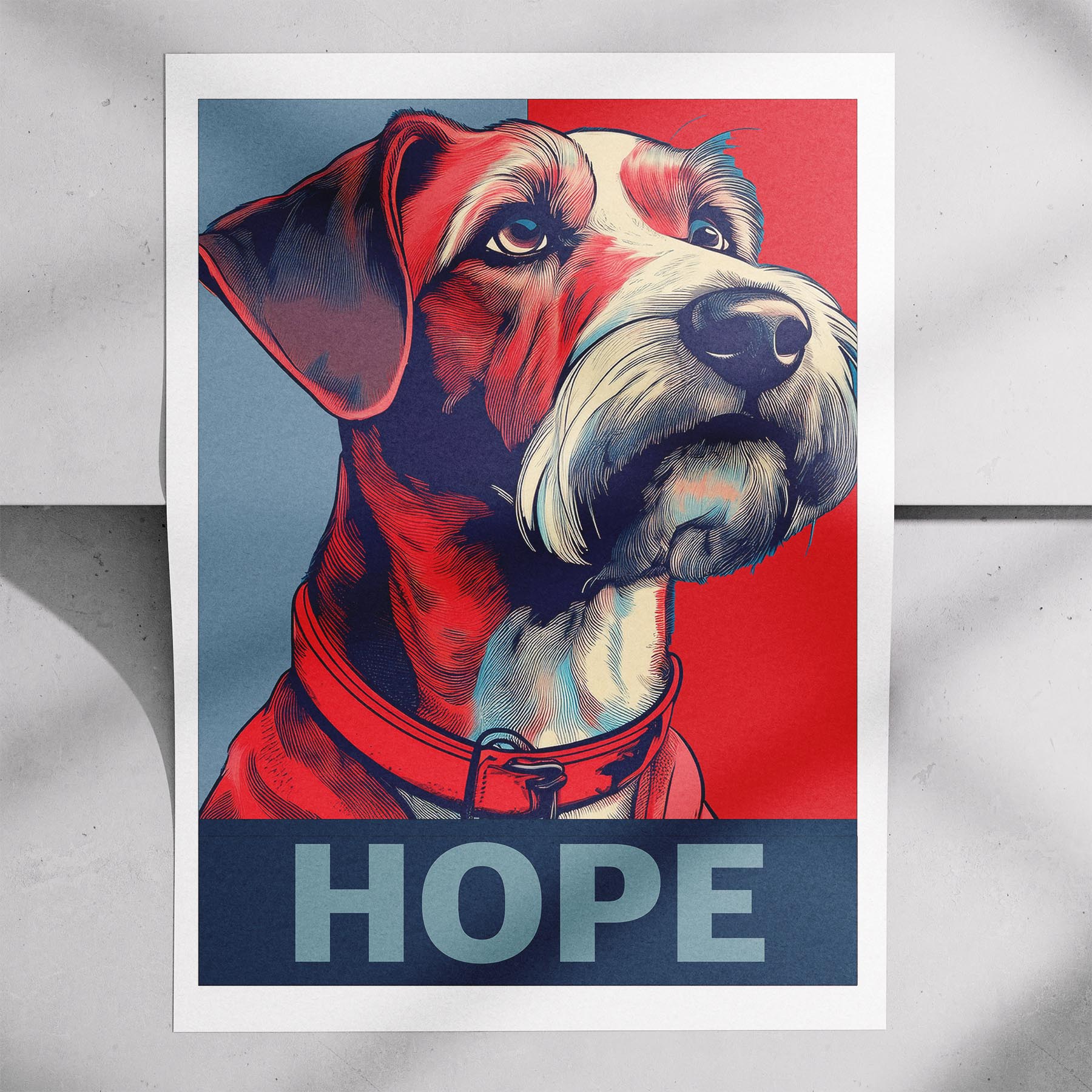 Irish Terrier HOPE Series Inspired by the Obama Poster image 7