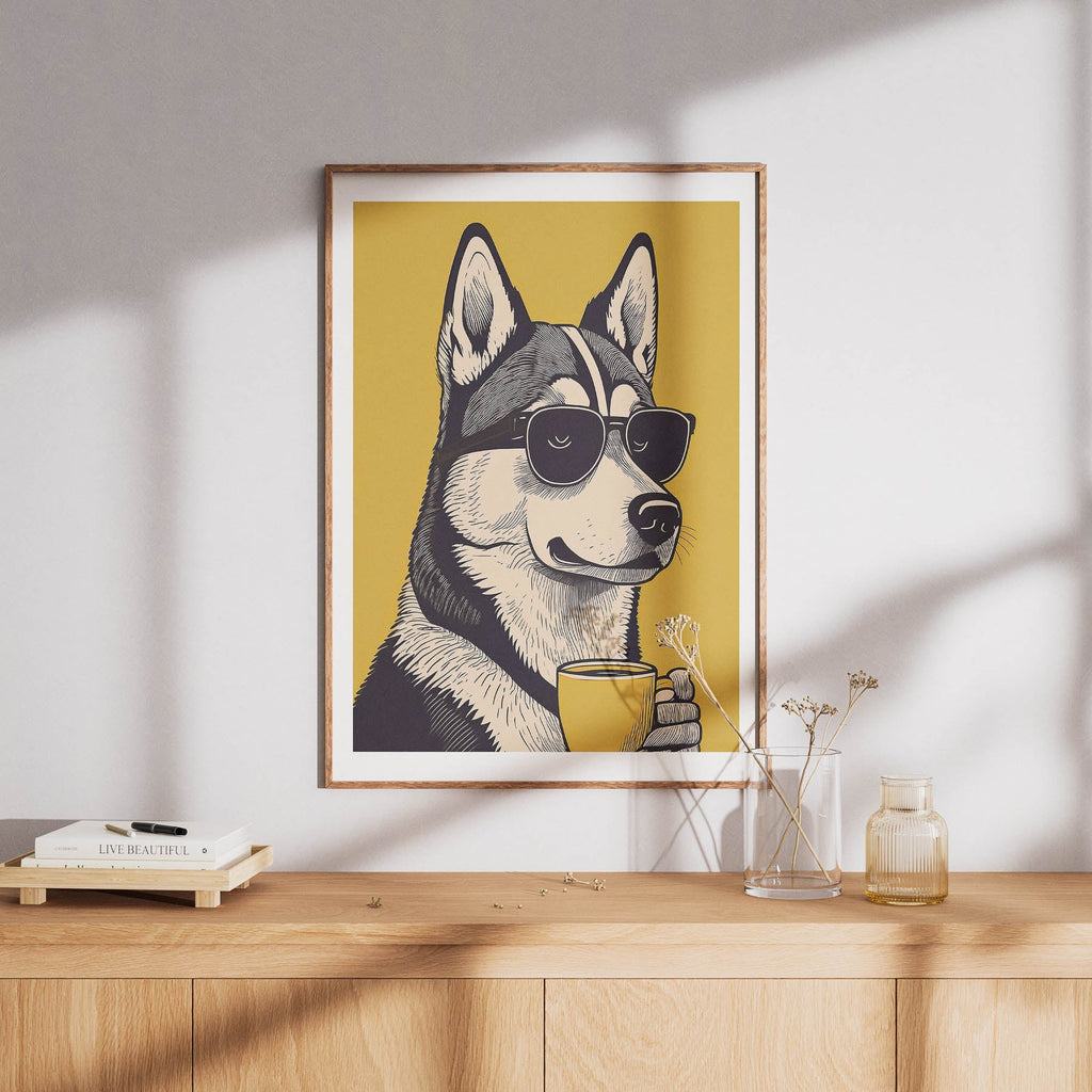 Siberian Husky Chillin Coffee Dog image 8