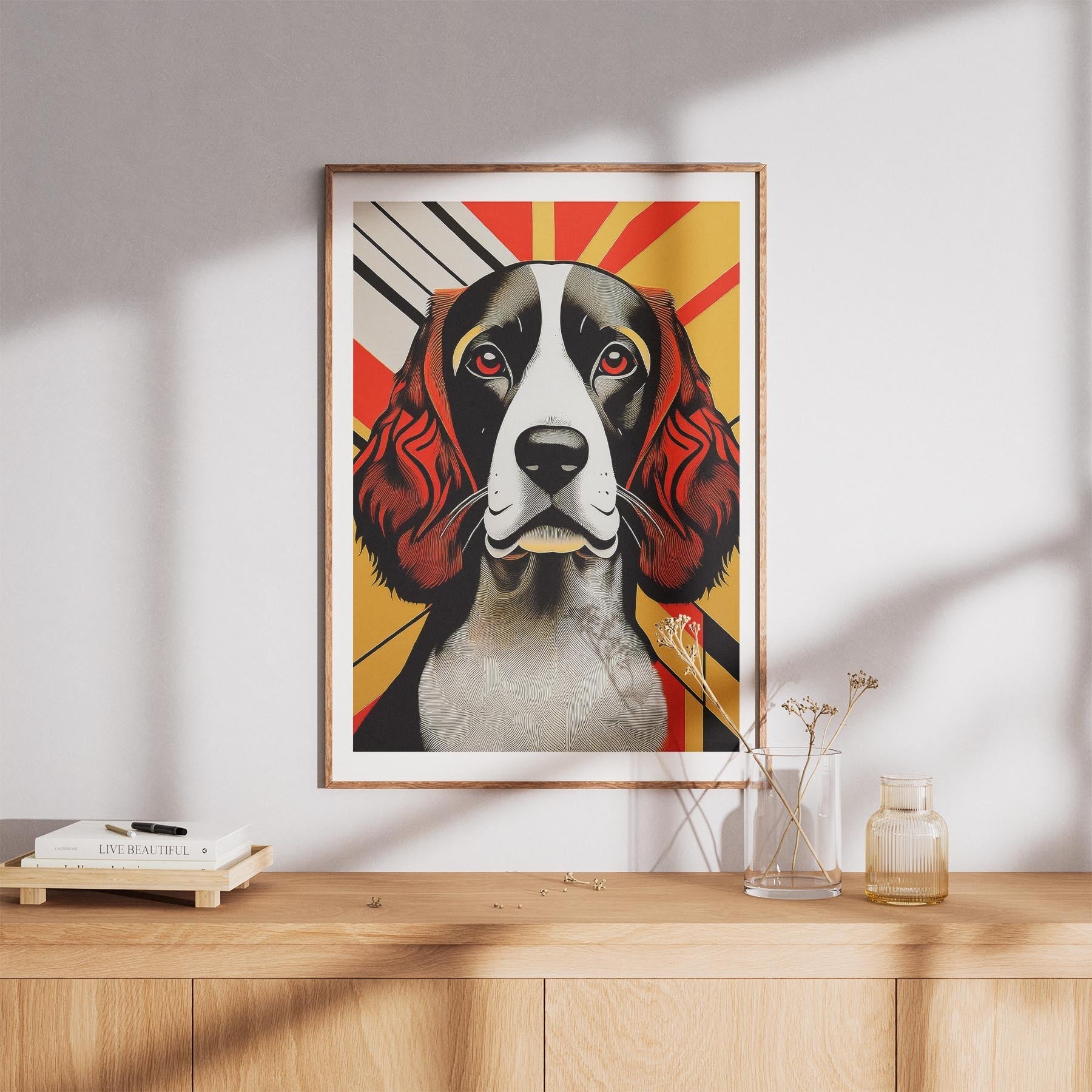 English Springer Spaniel Geometric Orange Series image 8