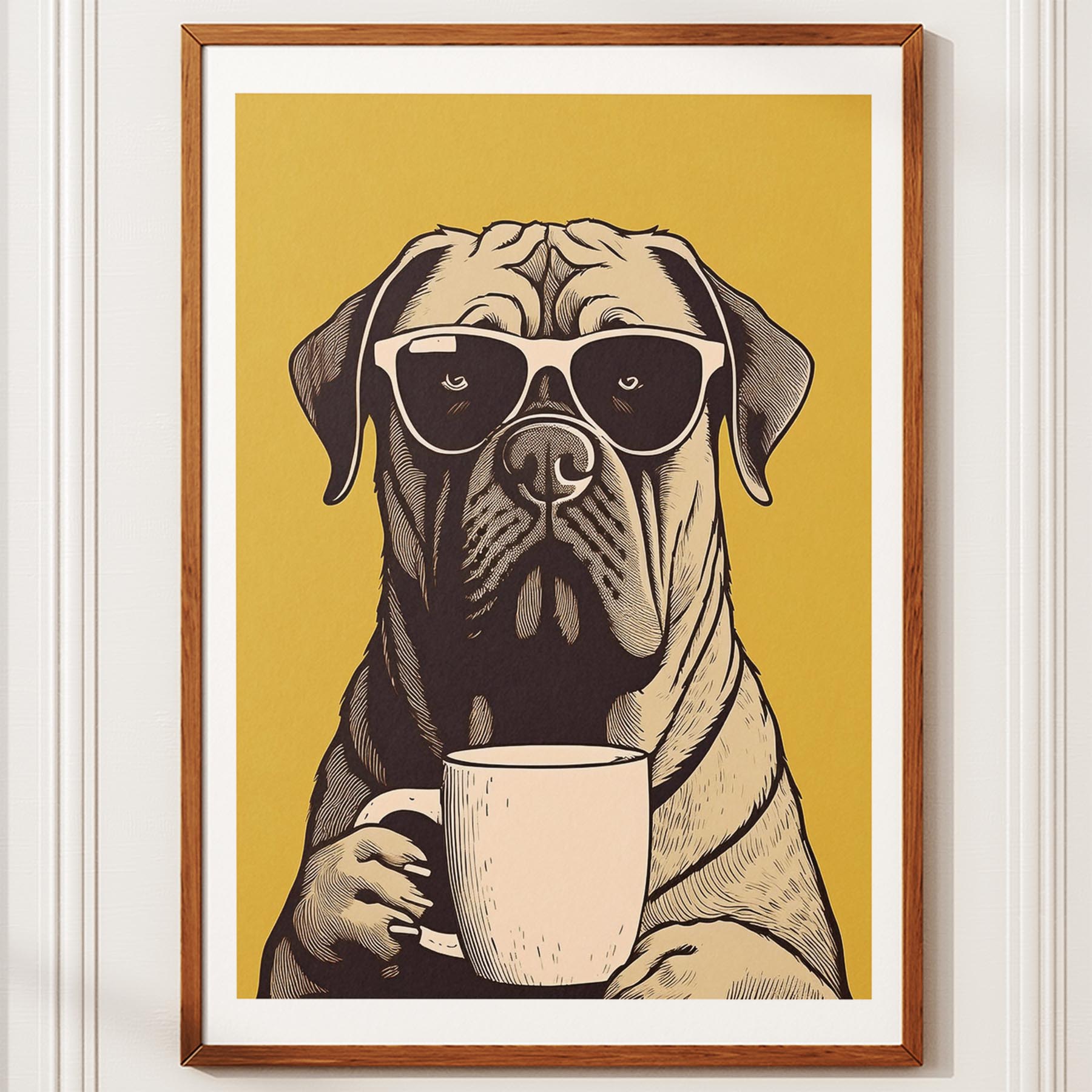 Bullmastiff Chillin Coffee Dog image 10
