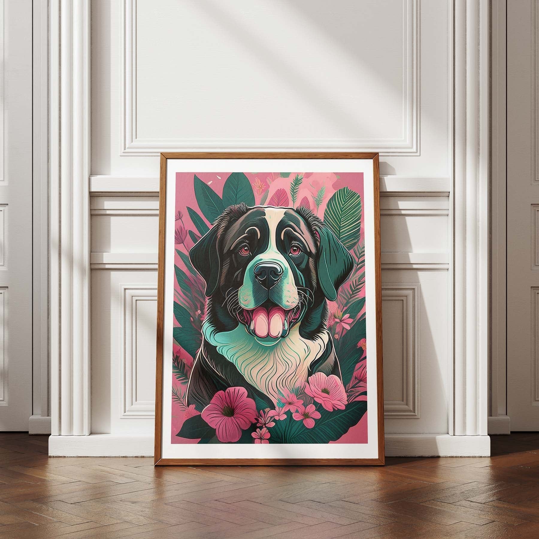 Saint Bernard Flowery Dog image 4