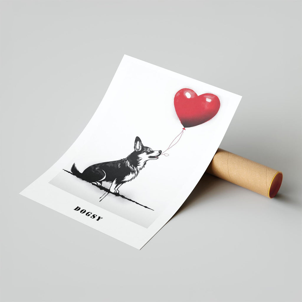 Corgi DOGSY Series inspired by the Art of Banksy with text Dogsy image 6