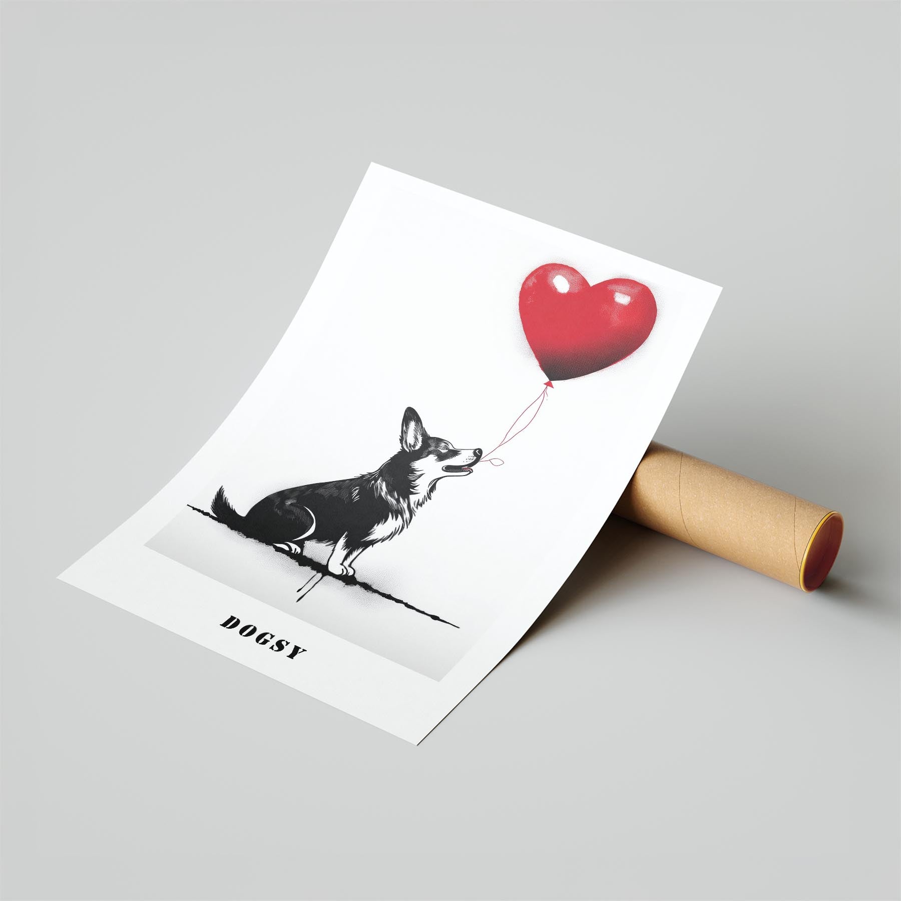 Corgi DOGSY Series inspired by the Art of Banksy with text Dogsy image 6