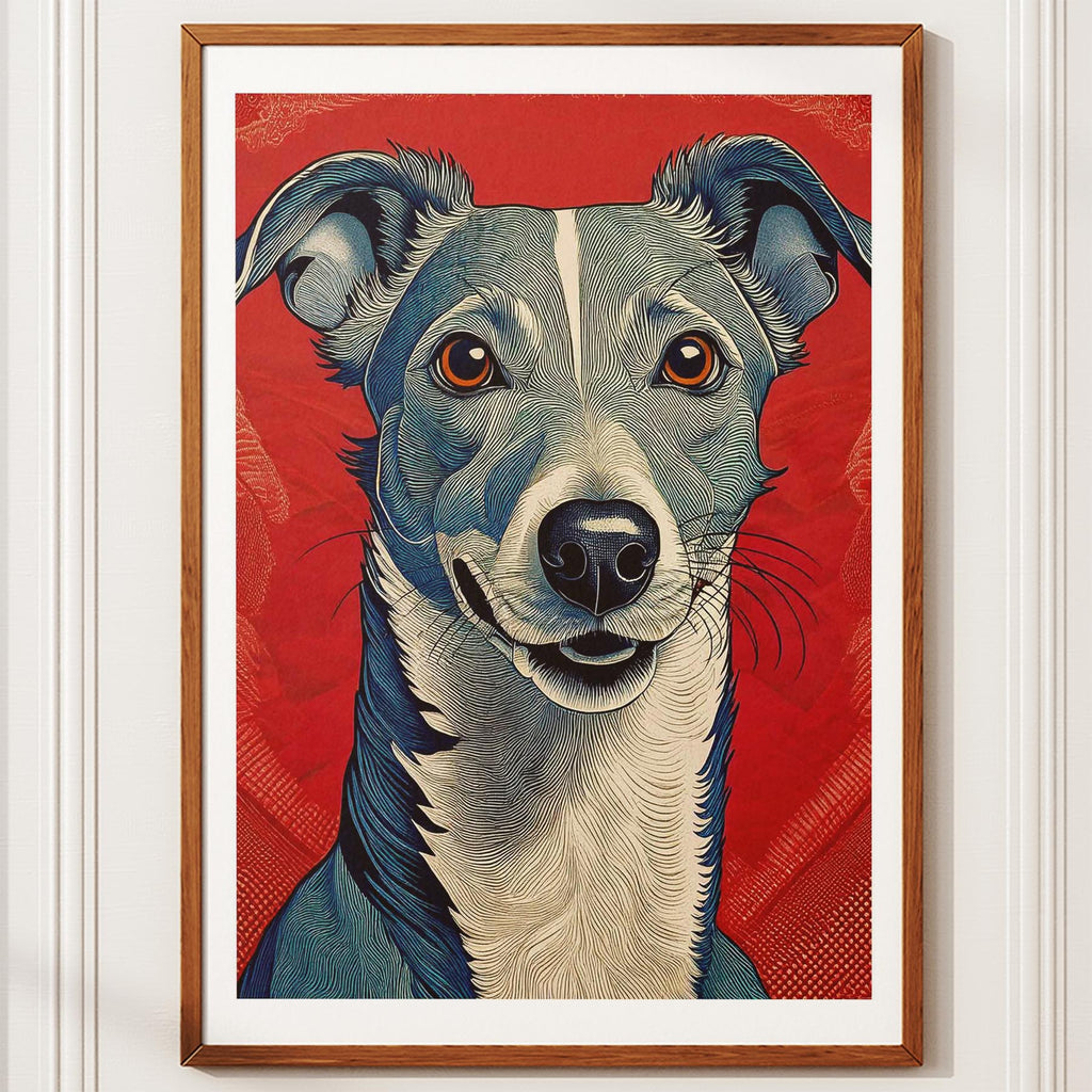 Whippet Hokusai Japanese Inspired Dog Series 1 image 10