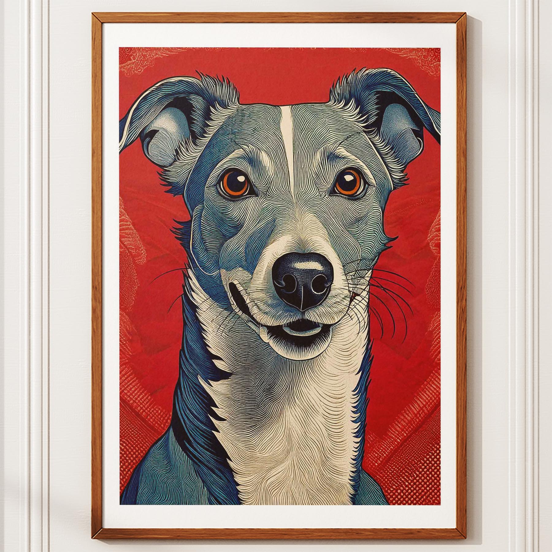 Whippet Hokusai Japanese Inspired Dog Series 1 image 10