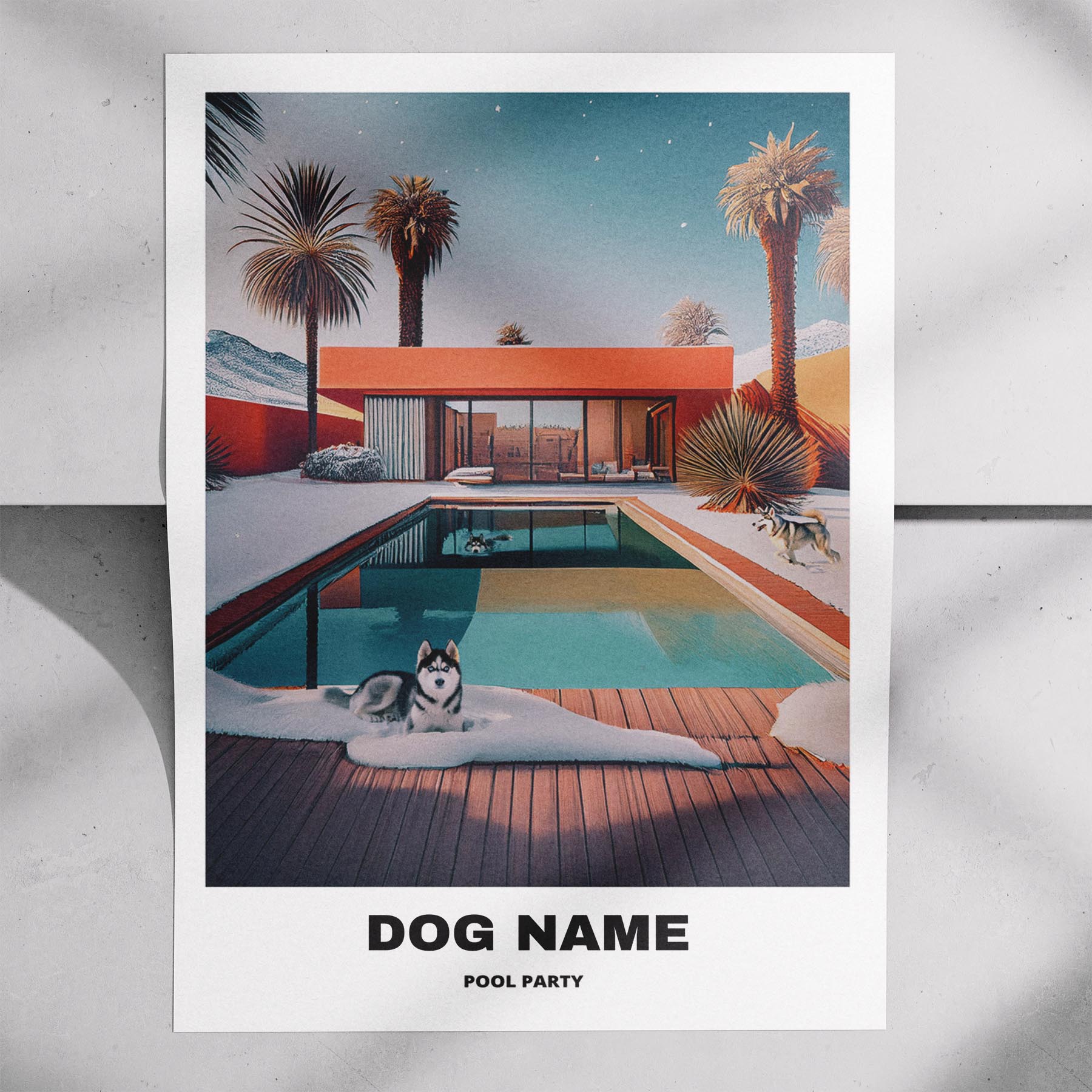 Siberian Husky Custom Pool Party WITH TEXT image 7