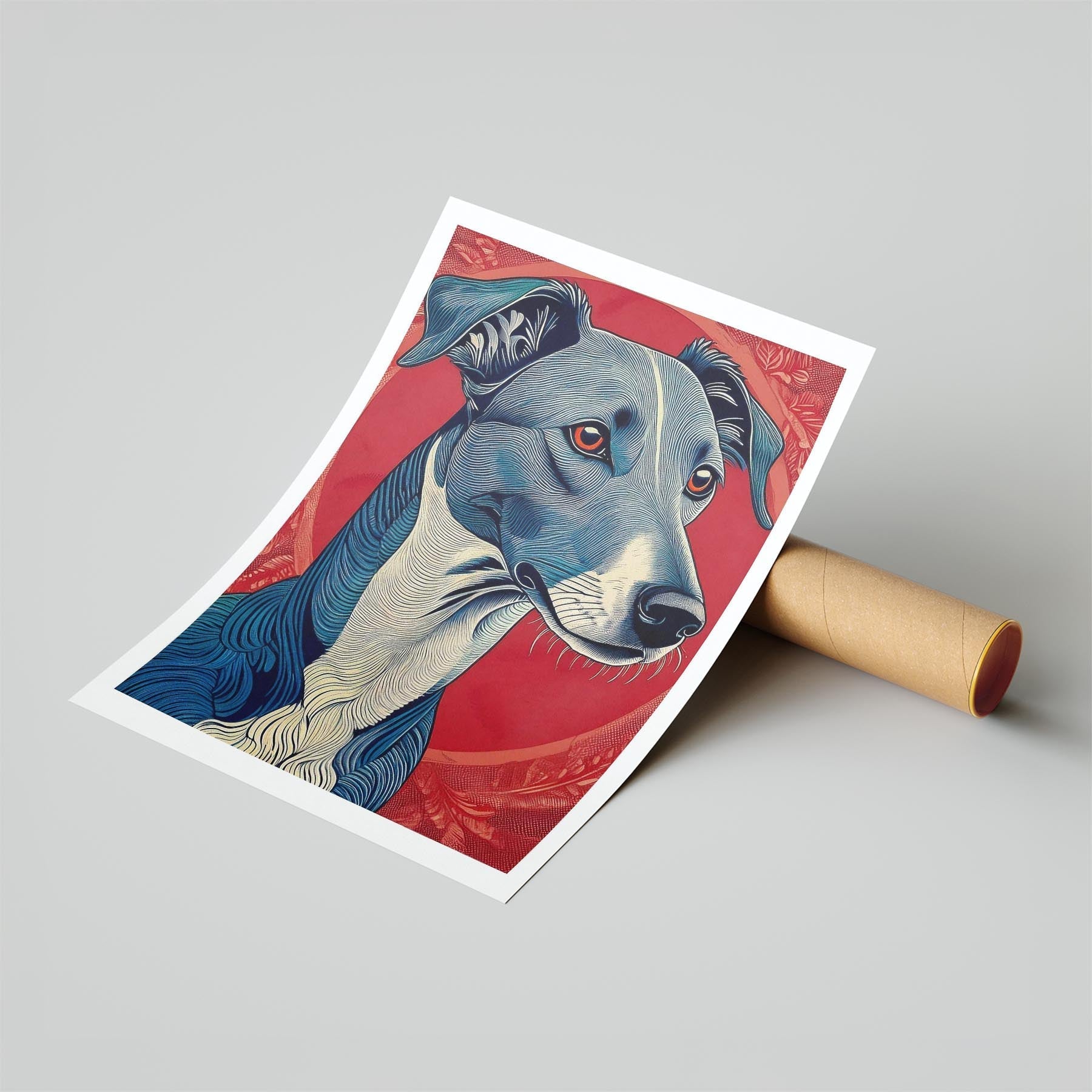 Greyhound Hokusai Japanese Inspired Dog Series 1 image 6