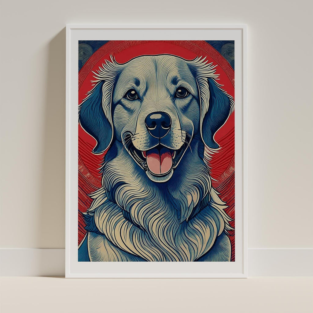 Golden Retriever Hokusai Japanese Inspired Dog Series image 9