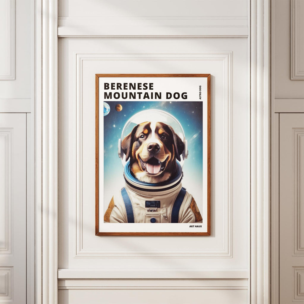 Bernese Mountain Dog Astronaut Dog Series with Text Astro Dog image 3