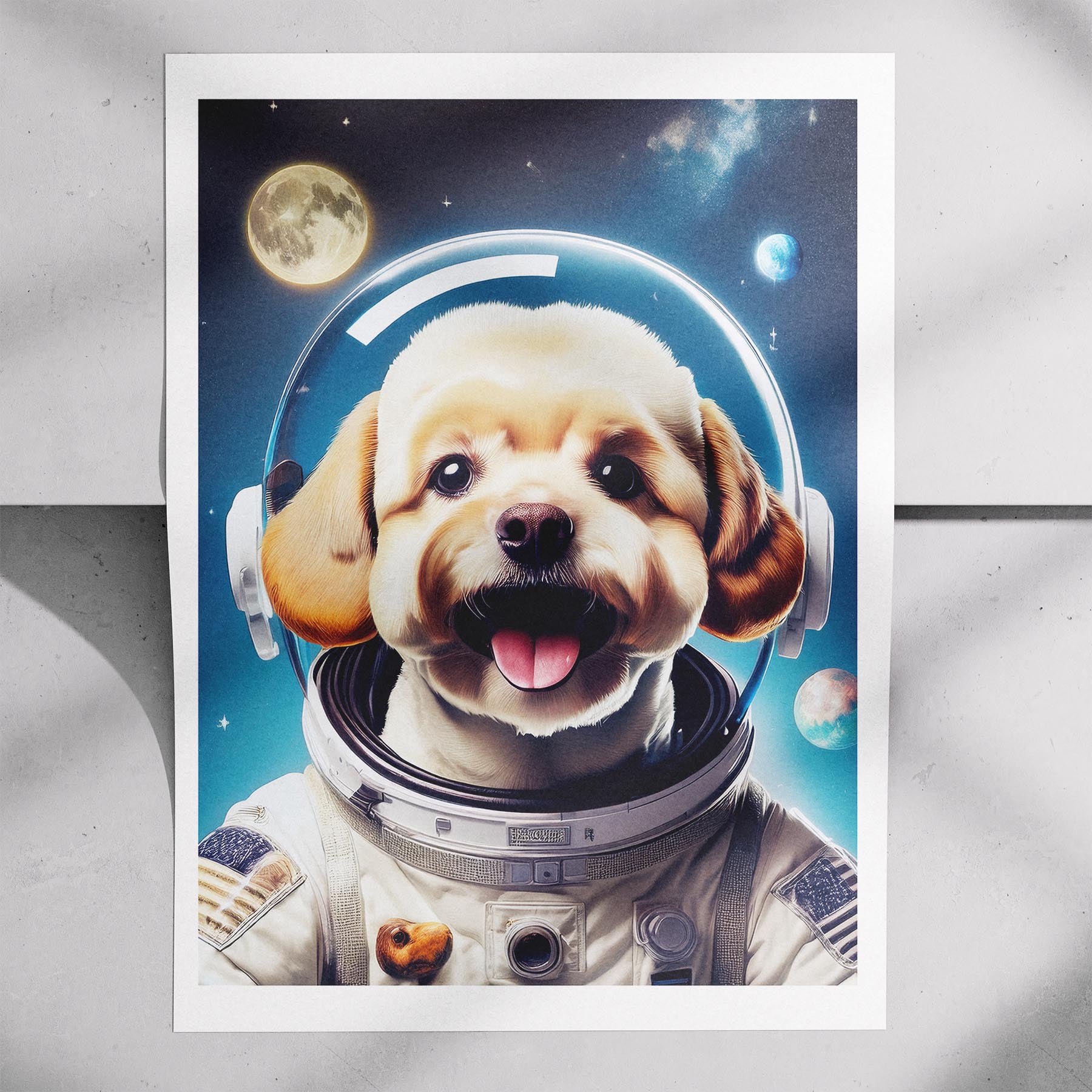 Bichon Frise Astronaut Dog Series image 7