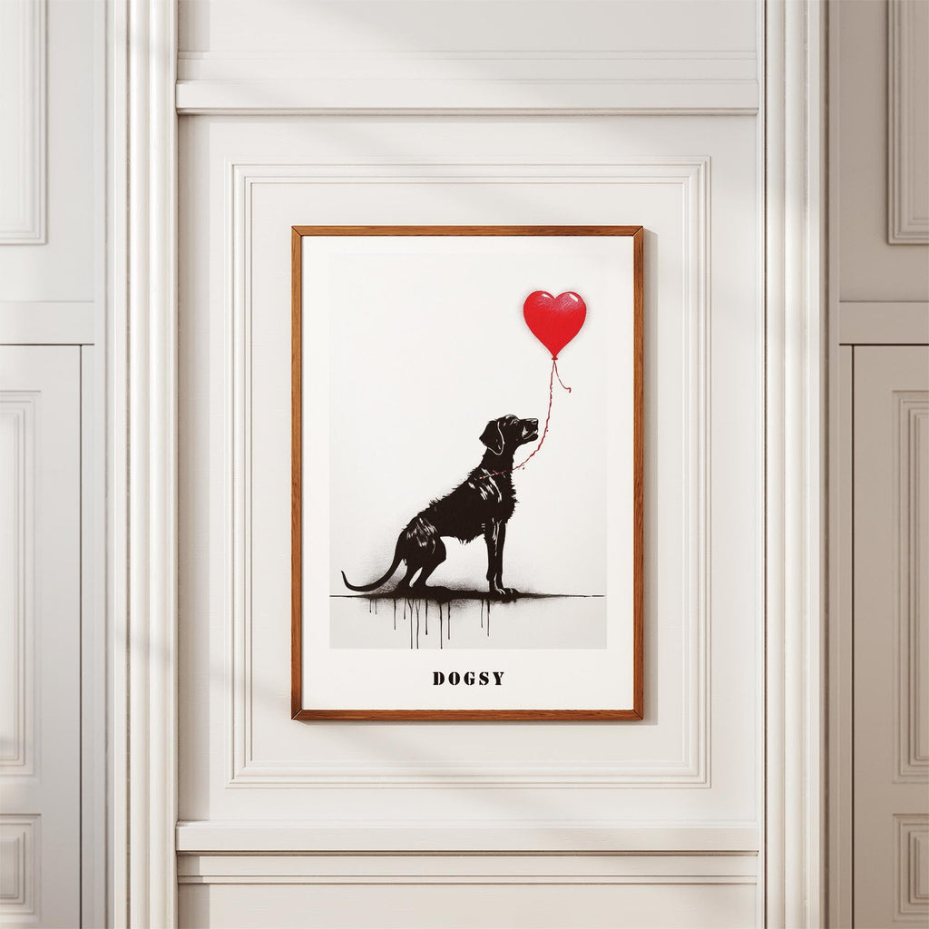 German Pointer DOGSY Series inspired by the Art of Banksy with text Dogsy image 3