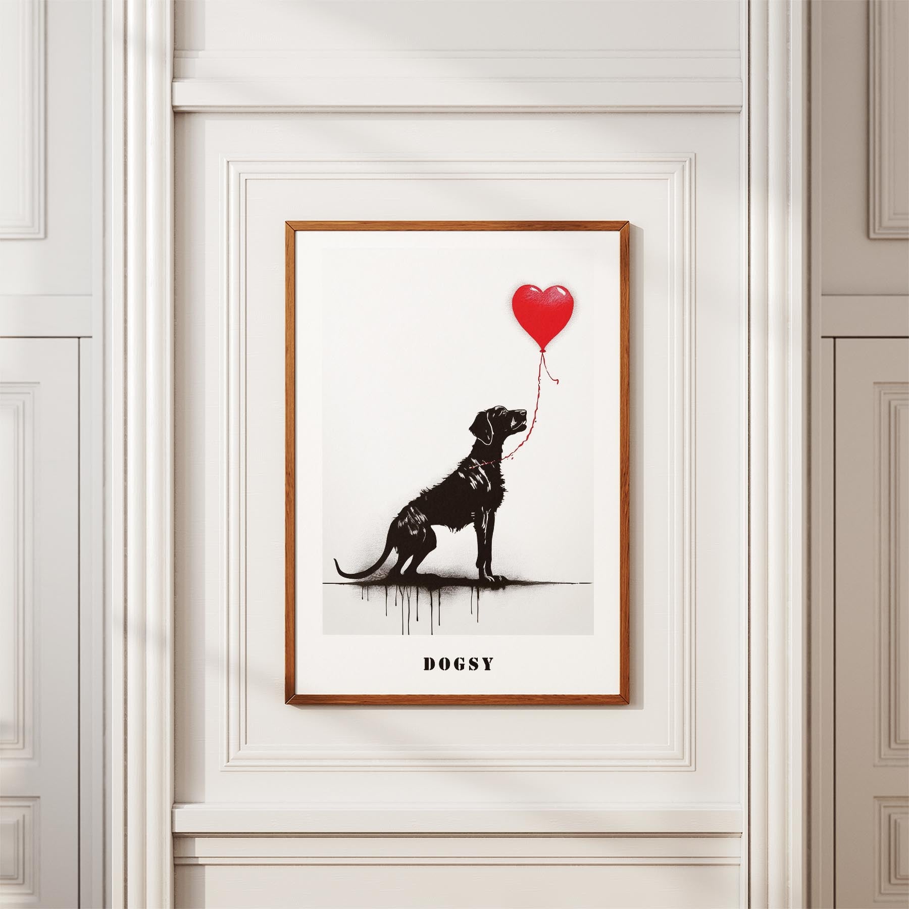 German Pointer DOGSY Series inspired by the Art of Banksy with text Dogsy image 3