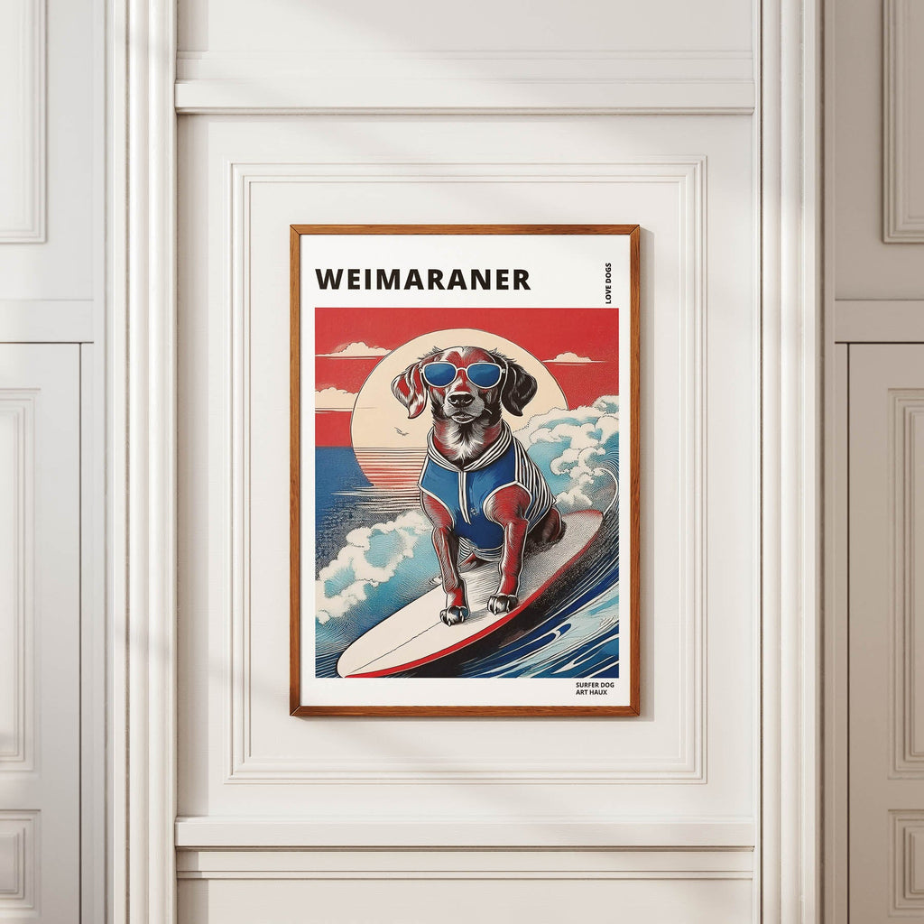 Weimaraner Hokosai Surfer Dogs 1 image 2