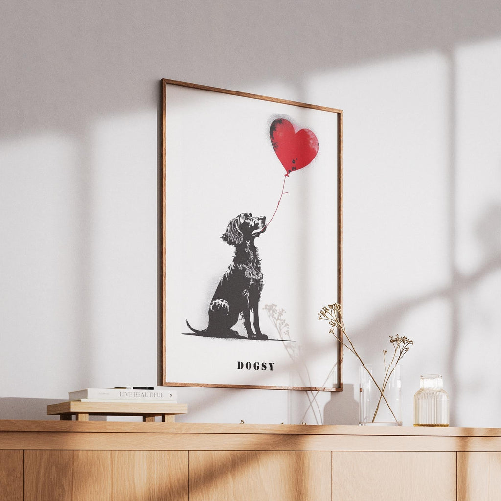 English Setter DOGSY Series inspired by the Art of Banksy with text Dogsy image 5