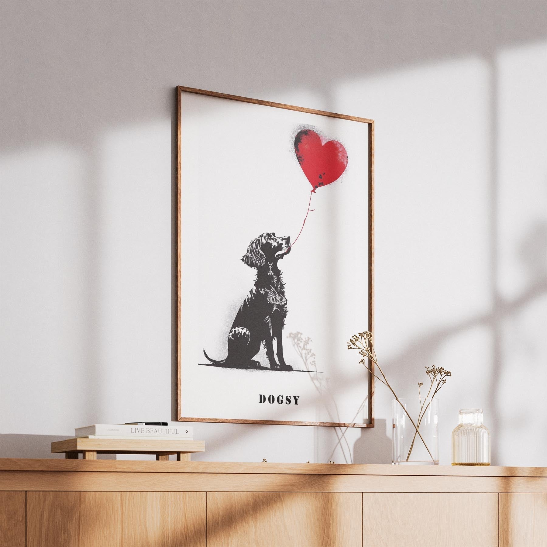English Setter DOGSY Series inspired by the Art of Banksy with text Dogsy image 5