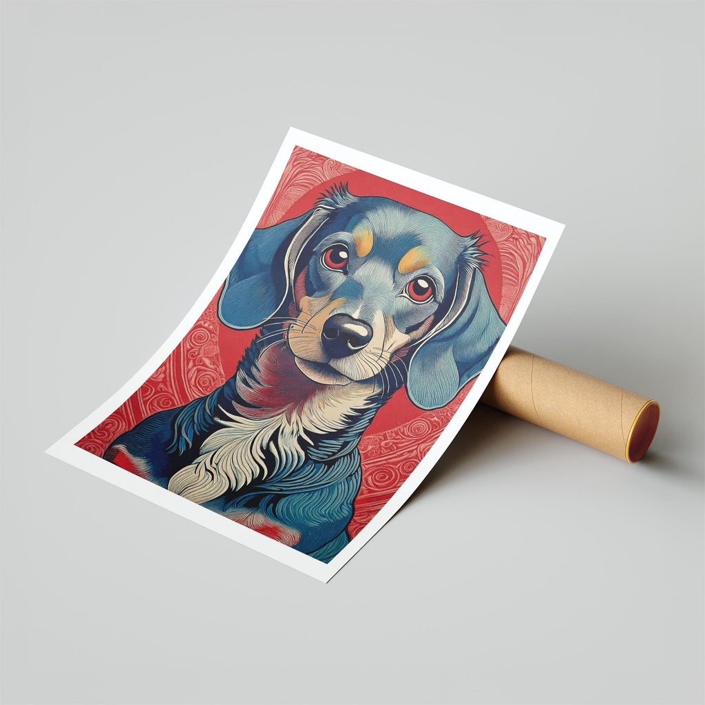 Dachshund Hokusai Japanese Inspired Dog Series image 6